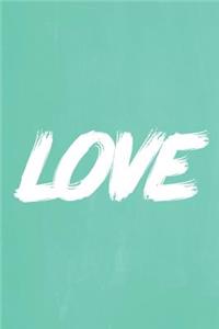 Pastel Chalkboard Journal - LOVE (Green)