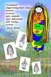 värityskirja alkuperäiskansojen nuket intiaani vaatteita pyhä symbolit oppia kulttuuriin pidä hauskaa artistin Grace Divine