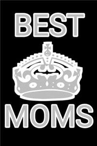 best moms, black notebook 6×9 100 page