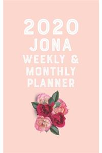 JONA planner 2020-2021, planner calendar 2020 for JONA Monthly Weekly 2020 Planner A beautiful