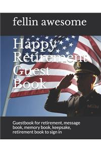 Happy Retirement Guest Book