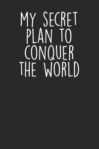 My Secret Plan To Conquer The World