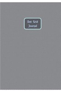 Dot Grid Journal: Grey Linen Effect - 7x10 dotted grid notebook with 175 dot grid pages on white paper. Ideal for Journaling, Diaries, Drawing and much more