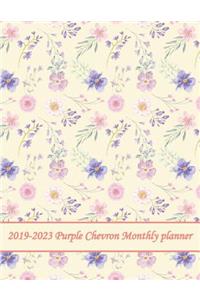 2019-2023 Purple Chevron Monthly Planner