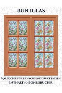 Malbücher für Erwachsene Drucksachen (Buntglas)