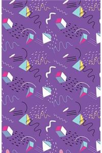Journal Notebook Abstract Squiggles and Shapes Purple