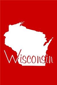 Wisconsin - Red Lined Notebook with Margins