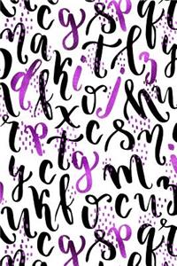 Bullet Journal Notebook Sparkly Letters Pattern 14