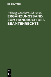 Ergänzungsband Zum Handbuch Des Beamtenrechts