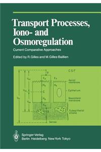 Transport Processes, Iono- And Osmoregulation