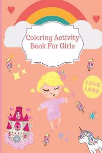 Coloring Activity Book For Girls