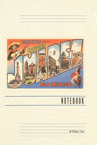 Vintage Lined Notebook Greetings from Ciudad Juarez, Mexico