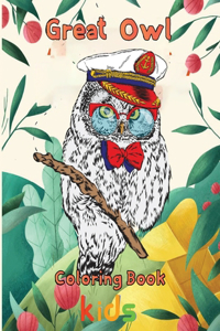 Great owl Coloring Book kids