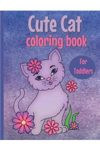 Cute Cat Coloring Book for Toddlers