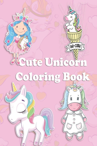 Cute Unicorn Coloring Book