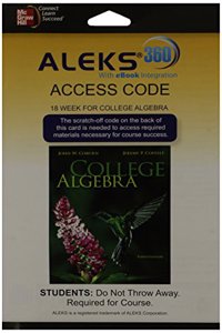 Aleks 360 Access Card (18 Weeks) for College Algebra