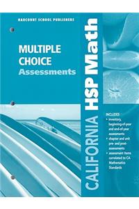 California HSP Math: Multiple Choice Assessments, Grade 3
