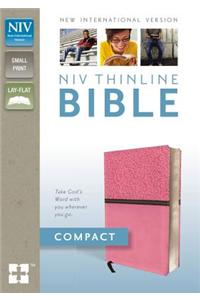 NIV, Thinline Bible, Compact, Imitation Leather, Pink, Red Letter Edition