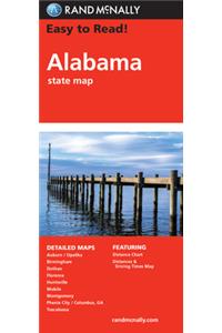 Rand McNally Easy to Read! Alabama State Map