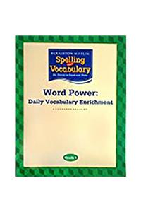 Houghton Mifflin Spelling and Vocabulary: Word Power: Daily Vocabulary Enrichment Book Grade 1