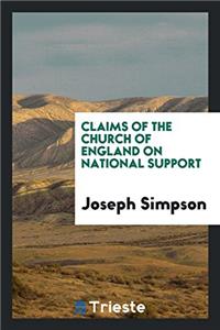 Claims of the Church of England on National Support