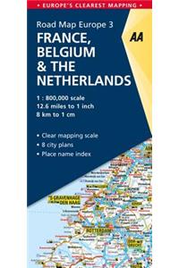 Road Map France, Belgium & the Netherlands