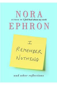 I Remember Nothing and other reflections