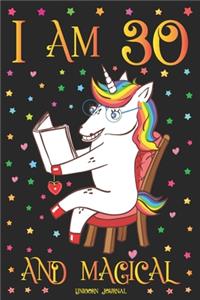 Unicorn Journal I am 30 and Magical