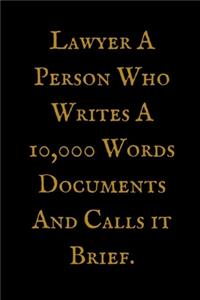 Lawyer A Person Who Writes