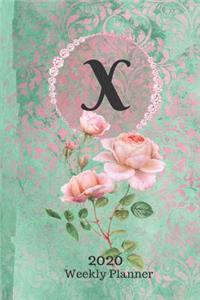 Plan On It 2020 Weekly Calendar Planner 15 Month Pocket Appointment Notebook - Monogram Letter X