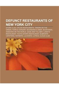 Defunct Restaurants of New York City