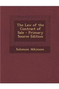 The Law of the Contract of Sale