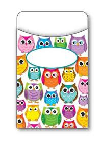 Colorful Owls Library Pockets