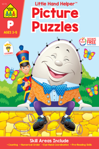 School Zone Picture Puzzles Workbook with Stickers