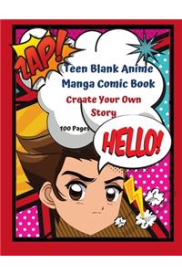 Teen Blank Anime Manga Comic Book Create your Own Story 100 pages