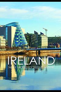 Ireland Note Monthly 2020 Planner 12 Month Calendar