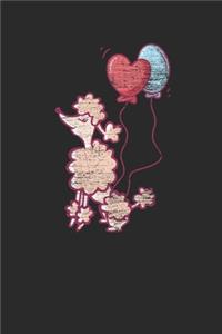 Poodle With Heart Balloons