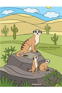 Animales africanos libro para colorear 4, 5 & 6