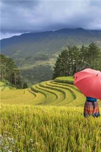 Standing in a Terraced Rice Field with a Red Umbrella Journal