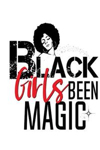 Black Girl Magic: Black Girl Magic Red Black African Queen 7.5 x 9.25 Wide Ruled 200 Pages (Journal School Composition Notebook Book Student Teacher)