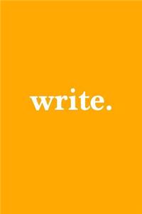 Write. Journal White on Orange Design