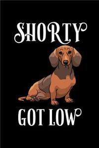 Shorty Got Low: This Is a Blank, Lined Journal That Makes a Perfect Dachshund Lover Gift for Men or Women. It's 6x9 with 120 Pages, a Convenient Size to Write Things In.
