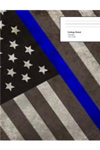 Thin Blue Line Composition Notebook