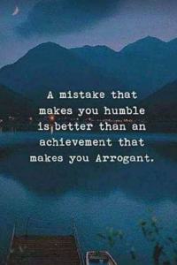A Mistake That Makes You Humble....