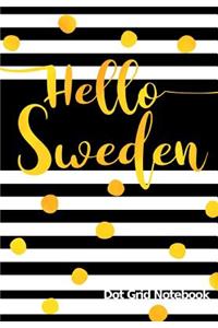 Hello Sweden Dot Grid Notebook