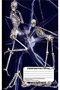 Skeleton Science Lab Unruled Notebook 110 - 5x8