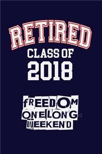 Retired Class Of 2018, Freedom, One Long Weekend