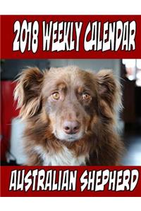 2018 Weekly Calendar Australian Shepherd