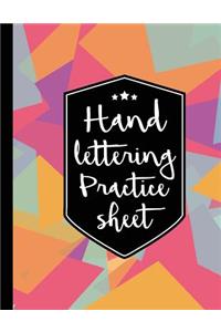 Hand Lettering Practice Sheet: 160 Pages Hand Lettering & Calligraphy Practicing 3