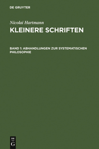 Abhandlungen Zur Systematischen Philosophie